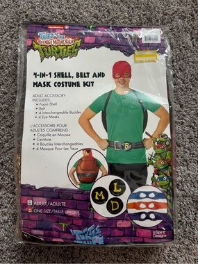 NWT Tales of the Teenage Mutant Ninja Turtles 4-in-1 Adult Costume Kit